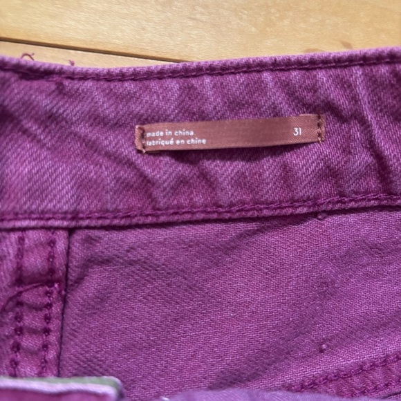 Anthropologie PILCRO Frayed Raw Hem Denim Shorts Purple Women’s Size 31 New Tag - Picture 6 of 7